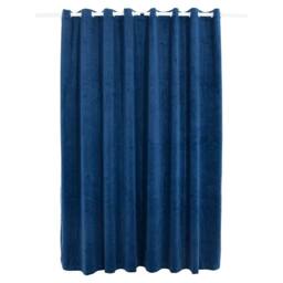 Berkfield Home Blackout Curtain with Metal Rings Velvet Dark Blue 290x245 cm