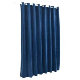 Berkfield Home Blackout Curtain with Metal Rings Velvet Dark Blue 290x245 cm - thumbnail 3