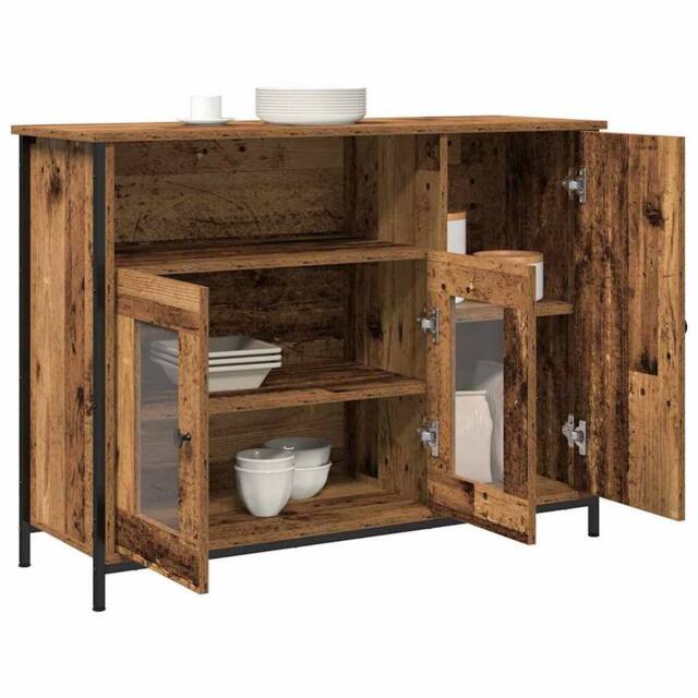 Berkfield Home Sideboard Old Wood 100x35x75 cm Engineered Wood in Brown - Size: 100 x 35 x 75 cm - image 1