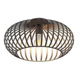 Netlighting Max Semi Flush Ceiling Light Rust Colored 1x E27 in Brown
