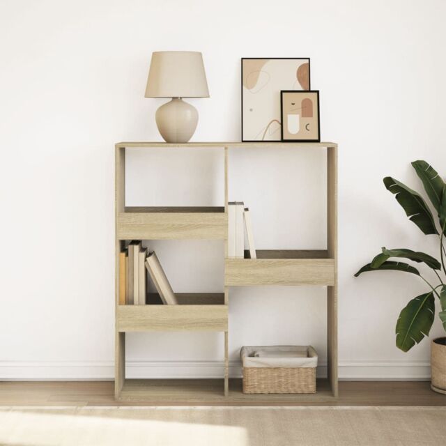 Berkfield Home Book Cabinet/Room Divider Sonoma Oak 100x33x115 cm in Brown - Size: 100 x 33 x 115 cm - image 1