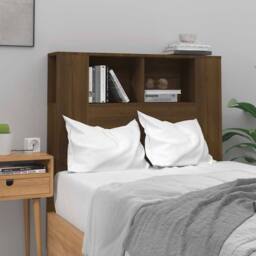 Berkfield Home Headboard Cabinet Brown Oak 100x18.5x104.5 cm - thumbnail 2