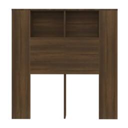 Berkfield Home Headboard Cabinet Brown Oak 100x18.5x104.5 cm - thumbnail 4
