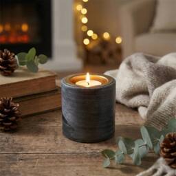 EONLION 1X 7CM Natural Marble Stone Light Candle Holder Home Decor in Grey - Size: 1X 7 cm - thumbnail 3