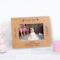 Uniqueful Personalised Wedding Party Role Wood Picture Frame 6x4 Mum Wedding in Brown - thumbnail 7