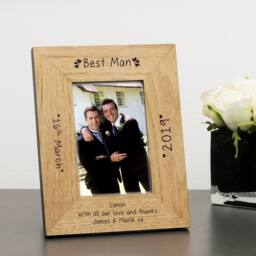Uniqueful Personalised Wedding Party Role Wood Picture Frame 6x4 Mum Wedding in Brown - thumbnail 8