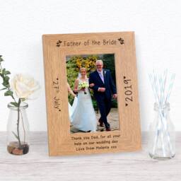Uniqueful Personalised Wedding Party Role Wood Picture Frame 6x4 Mum Wedding in Brown - thumbnail 6