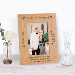 Uniqueful Personalised Wedding Party Role Wood Picture Frame 6x4 Mum Wedding in Brown - thumbnail 4