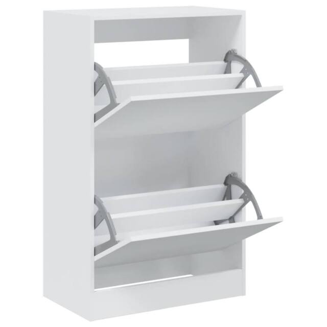 Berkfield Home Shoe Cabinet White 60x34x96.5 cm Engineered Wood - image 1