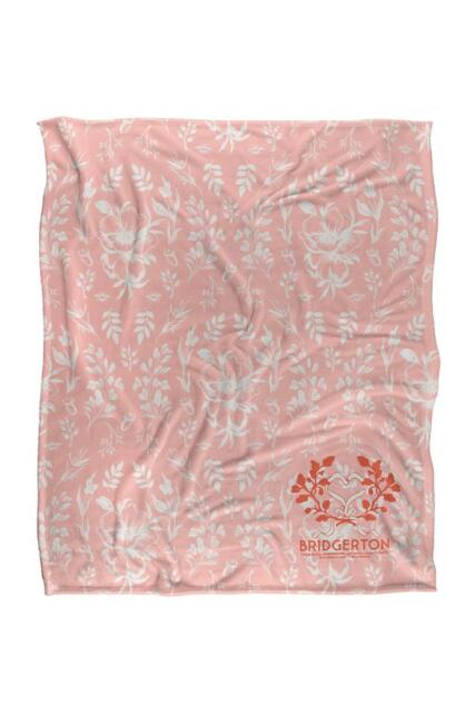 Netflix Bridgerton Heart Rings & Ribbon Soft Throw Blanket 152 X 127 Cm - image 1