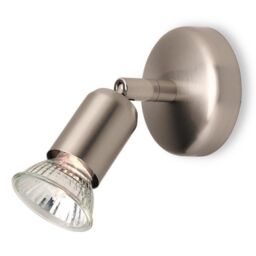 Netlighting Runner 1 Light Single Spotlight Brushed Steel GU10 in Grey