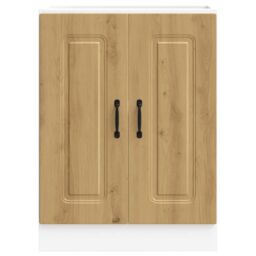 Berkfield Home Sink Base Cabinet Kalmar Artisan Oak 60x46x81.5 cm Engineered Wood in Brown - thumbnail 4