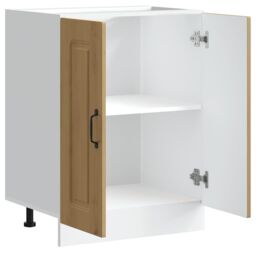 Berkfield Home Sink Base Cabinet Kalmar Artisan Oak 60x46x81.5 cm Engineered Wood in Brown - thumbnail 5