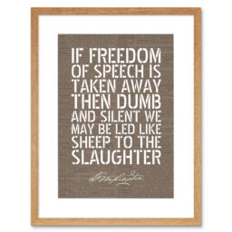 "Artery8 Wall Art Print Dictionary Page Quote George Washington Freedom of Speech Artwork Framed 9X7 Inch in Beige - Size: W7"" x H9""" - thumbnail 1