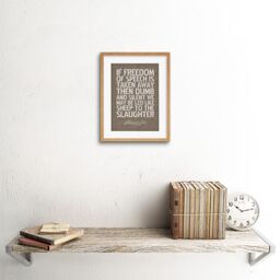 "Artery8 Wall Art Print Dictionary Page Quote George Washington Freedom of Speech Artwork Framed 9X7 Inch in Beige - Size: W7"" x H9""" - thumbnail 2