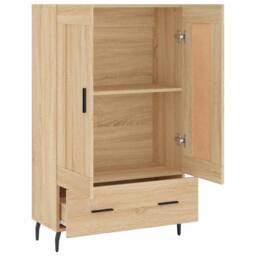 Berkfield Home Highboard Sonoma Oak 69.5x31x115 cm Engineered Wood in Light Brown - thumbnail 6