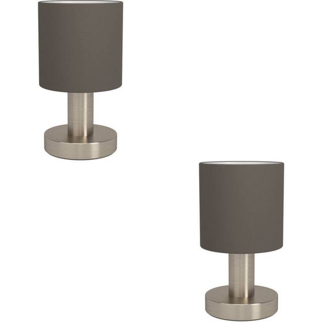 Loops 2 PACK Stylish Satin Nickel Table Lamp for Elegant Home Lighting in Metallics - image 1