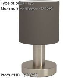 Loops 2 PACK Stylish Satin Nickel Table Lamp for Elegant Home Lighting in Metallics - thumbnail 2