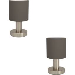Loops 2 PACK Stylish Satin Nickel Table Lamp for Elegant Home Lighting in Metallics - thumbnail 1