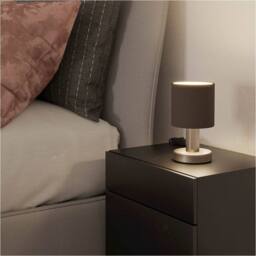 Loops 2 PACK Stylish Satin Nickel Table Lamp for Elegant Home Lighting in Metallics - thumbnail 3