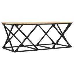Berkfield Home Coffee Table Sonoma Oak 100x49x40 cm Engineered Wood in Brown - Size: 100 x 49 x 40 cm - thumbnail 2