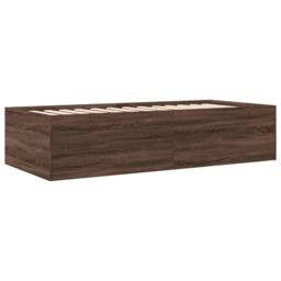 Berkfield Home Daybed with Drawers without Mattress Brown Oak 75x190 cm Small Single - thumbnail 6