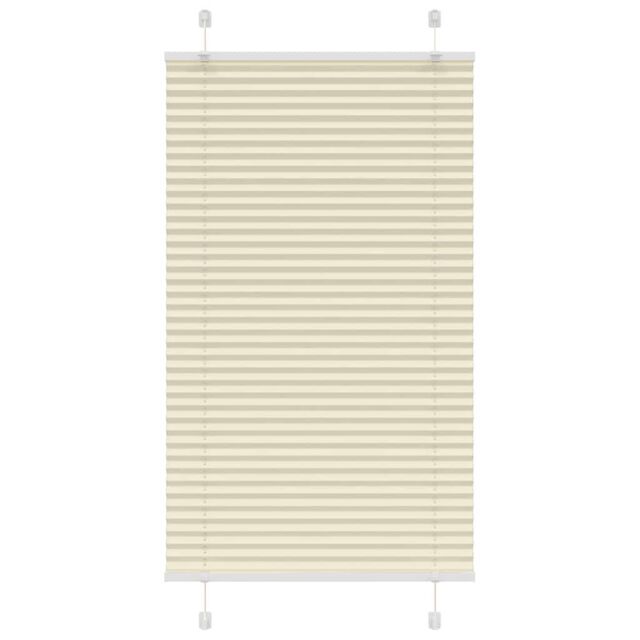 Berkfield Home Pleated Blind Cream 75x100 cm Fabric Width 74.4 cm Polyester - image 1