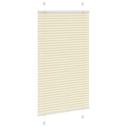 Berkfield Home Pleated Blind Cream 75x100 cm Fabric Width 74.4 cm Polyester - thumbnail 3