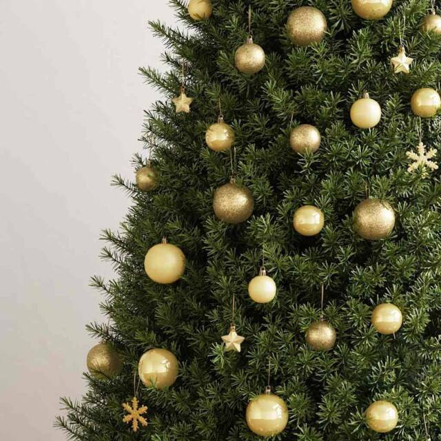Berkfield Home Fantastic 111 Piece Christmas Bauble Set Gold Polystyrene - image 1