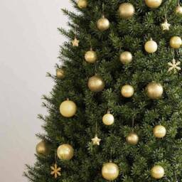 Berkfield Home Fantastic 111 Piece Christmas Bauble Set Gold Polystyrene - thumbnail 1