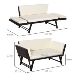 STILVORA Day Bed with Cushions & Steel Frame in Black - thumbnail 3