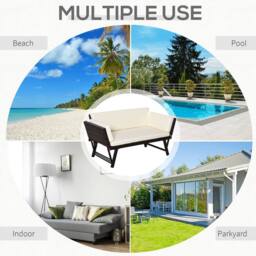 STILVORA Day Bed with Cushions & Steel Frame in Black - thumbnail 8
