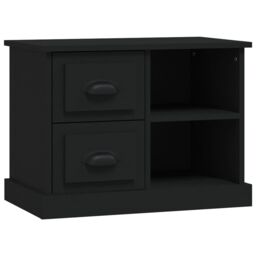 Berkfield Home Bedside Cabinet Black 60x35.5x45 cm - thumbnail 2