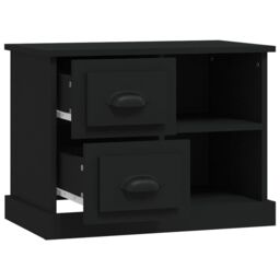 Berkfield Home Bedside Cabinet Black 60x35.5x45 cm - thumbnail 6