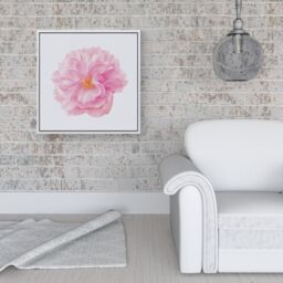 Warren Reed - Designer Single Cherry Blossom Framed Canvas in Off-White - Size: w40 inch x h40 inch - thumbnail 2
