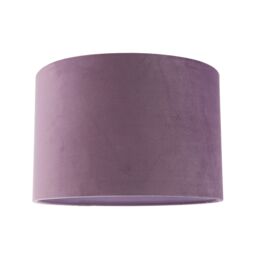 Happy Homewares Designer Soft Velvet Fabric Round Lamp Shade for Table or Pendant in Lilac - Size: 12 inches - thumbnail 1