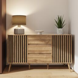 GFW Rowan Large Sideboard in Light Oak - thumbnail 1