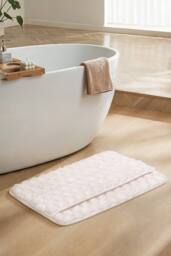 Soft Non Slip Polyester Shower Room Floor Mat in Beige - Size: 50 x 80 cm - thumbnail 6