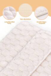 Soft Non Slip Polyester Shower Room Floor Mat in Beige - Size: 50 x 80 cm - thumbnail 2