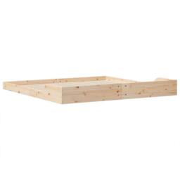 Berkfield Home Modern Brown 200 x 220 cm Solid pine wood in Light Brown - thumbnail 7