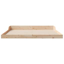 Berkfield Home Modern Brown 200 x 220 cm Solid pine wood in Light Brown - thumbnail 5