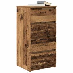 Berkfield Home Sideboard Old Wood 37.5x35x76 cm Engineered Wood in Brown - thumbnail 4
