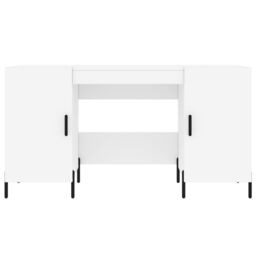 Berkfield Home Desk White 140x50x75 cm Engineered Wood - Size: 140 x 50 x 75 cm - thumbnail 6