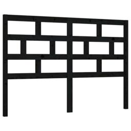 Berkfield Home Bed Headboard Black 141x4x100 cm Solid Wood Pine - Size: 141 x 4 x 100 cm - thumbnail 2