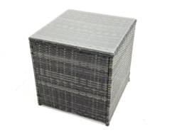 Fimous Rattan Garden Furniture Set Outdoor 8 Seater Patio Conversation Sets with Glass Top Coffee Table Side Table in Dark Grey - thumbnail 6