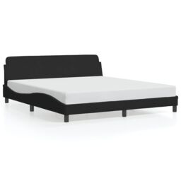 Berkfield Home Bed Frame without Mattress Black 180x200 cm Super King Velvet - thumbnail 2