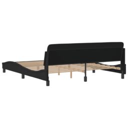 Berkfield Home Bed Frame without Mattress Black 180x200 cm Super King Velvet - thumbnail 6