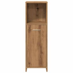 Berkfield Home Bathroom Cabinet Artisan Oak 30x30x95 cm Engineered Wood in Brown - Size: 30 x 30 x 95 cm - thumbnail 4