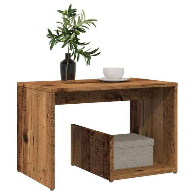 Berkfield Home Side Table Old Wood 59x36x38 cm Engineered Wood in Brown - Size: 59 x 36 x 38 cm - image 1