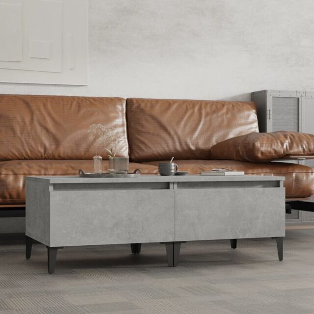 Berkfield Home Side Tables 2 pcs Concrete Grey 50x46x35 cm Engineered Wood - Size: 50 x 46 x 35 cm - image 1